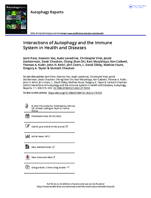 (PDF) Interactions of Autophagy and the Immune System in Health and ...