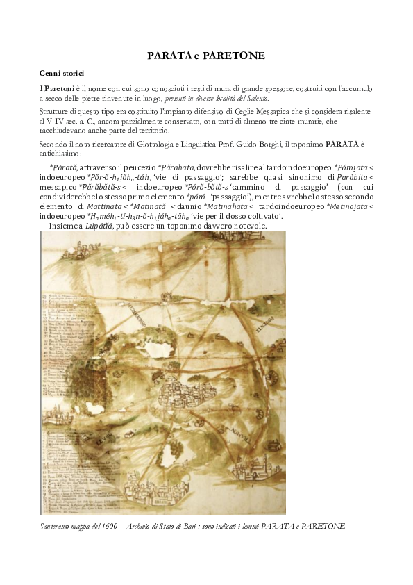 (PDF) PARATA e PARETONE