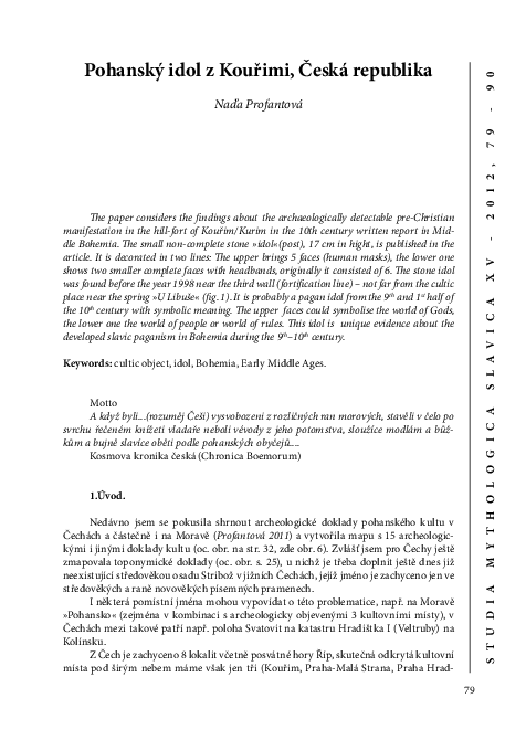 (PDF) Pohanský idol z Kouřimi, Česká republika Poganski idol s Kouřima ...