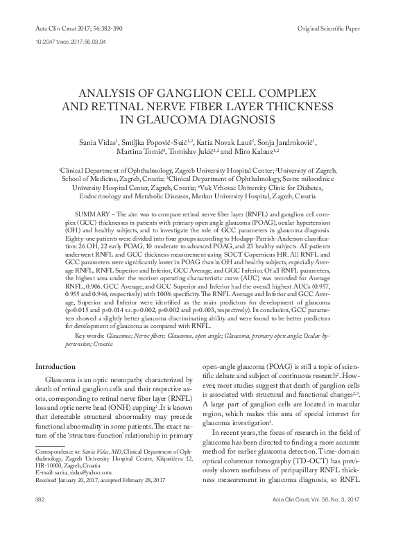 (PDF) Analysis of Ganglion Cell Complex and Retinal Nerve Fiber Layer ...