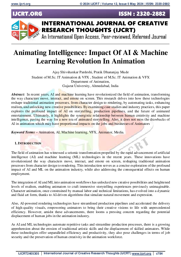 (PDF) Animating Intelligence: Impact Of AI & Machine Learning ...