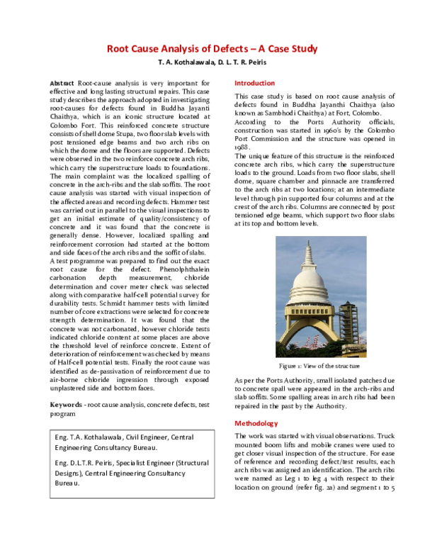 (PDF) Root Cause Analysis of Defects -A Case Study