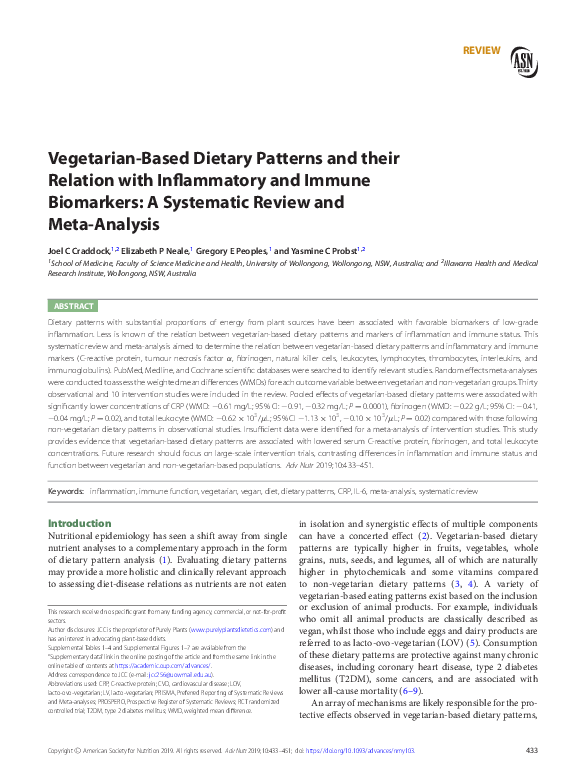 (PDF) Vegetarian-Based Dietary Patterns and their Relation with ...