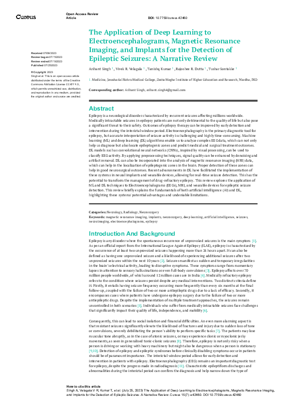 (PDF) The Application of Deep Learning to Electroencephalograms ...