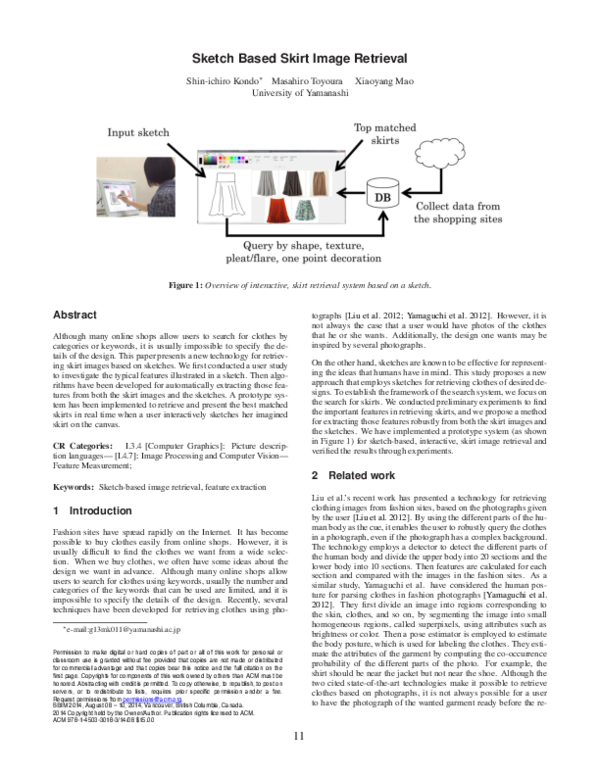 (PDF) Sketch based skirt image retrieval