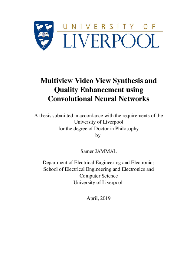 (PDF) Multiview video view synthesis and quality enhancement using ...