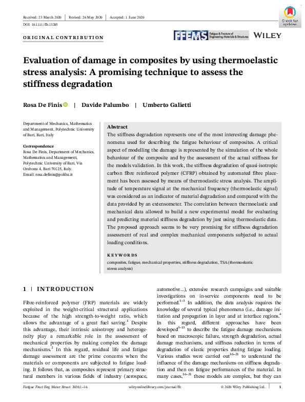 (PDF) Evaluation of damage in composites by using thermoelastic stress ...