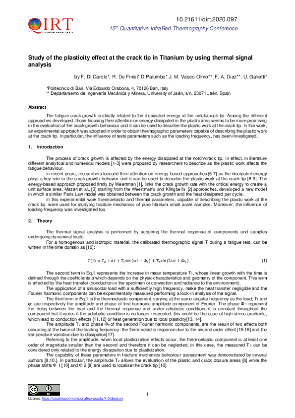(PDF) Study of the plasticity effect at the crack tip in Titanium by ...