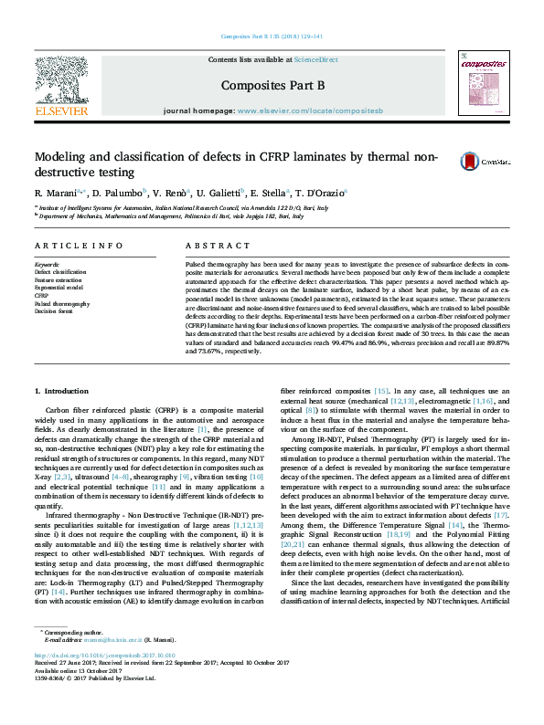 (PDF) Modeling and classification of defects in CFRP laminates by ...