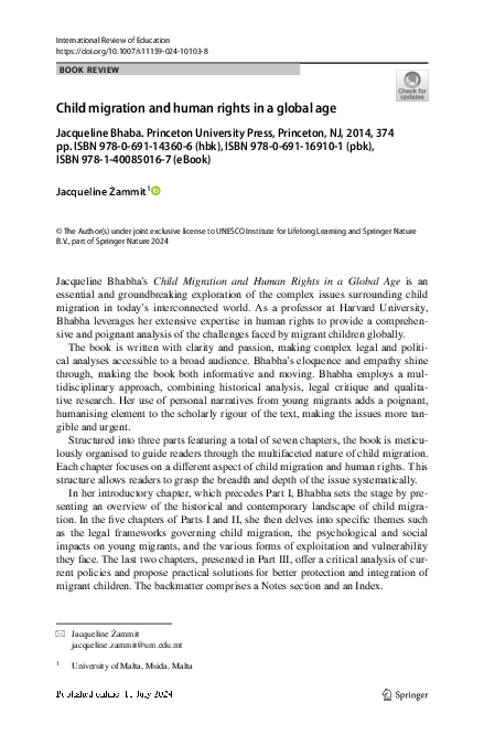 (PDF) Child migration and human rights in a global age