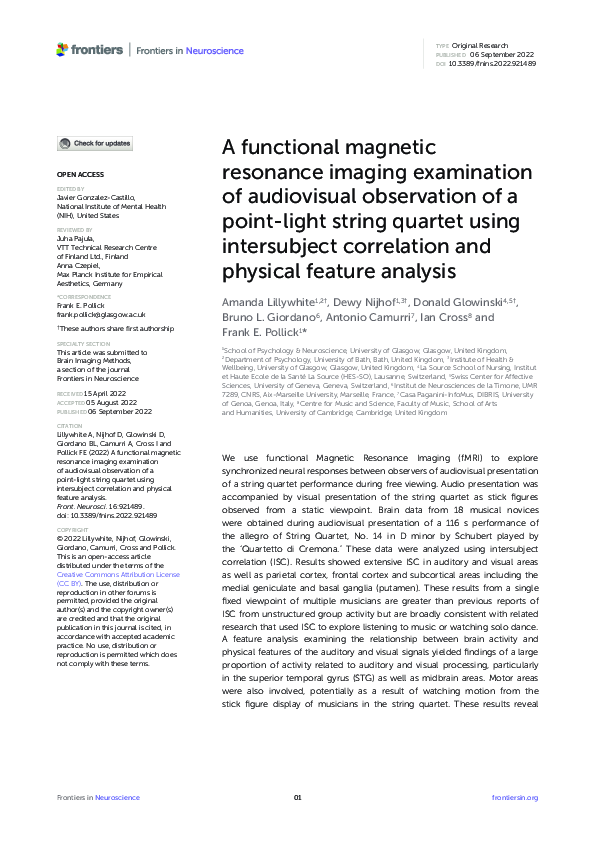 (PDF) A functional magnetic resonance imaging examination of ...