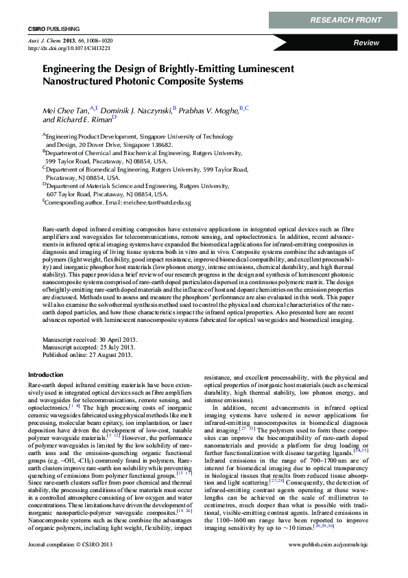 (PDF) Engineering the Design of Brightly-Emitting Luminescent ...