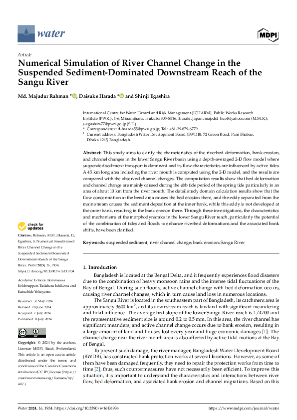 (PDF) Numerical Simulation of River Channel Change in the Suspended ...