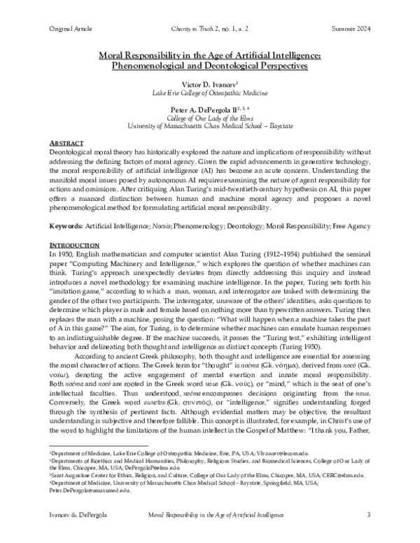 (PDF) Moral Responsibility in the Age of Artificial Intelligence ...