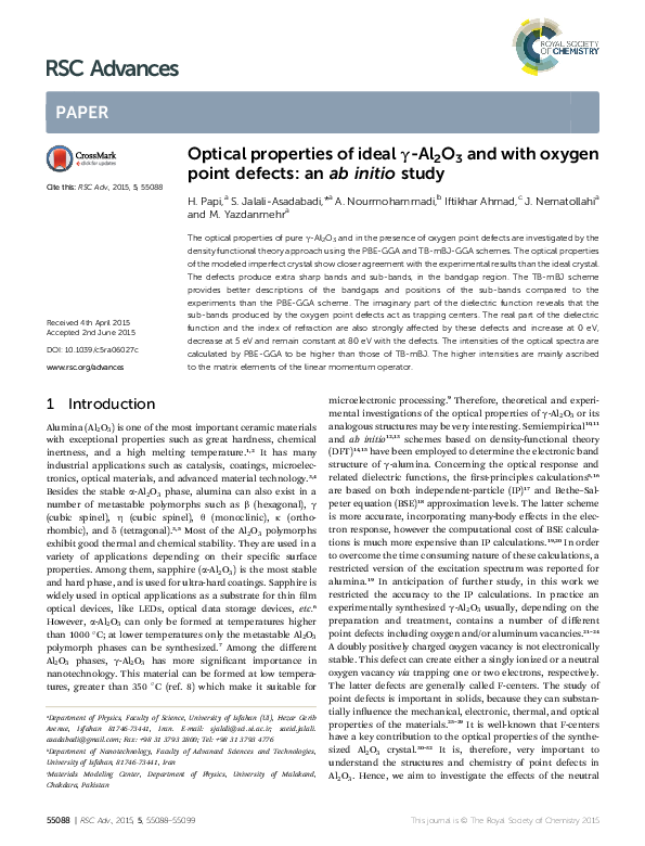 Optical properties of ideal γ-Al2O3 and with oxygen point defects: an ab initio study