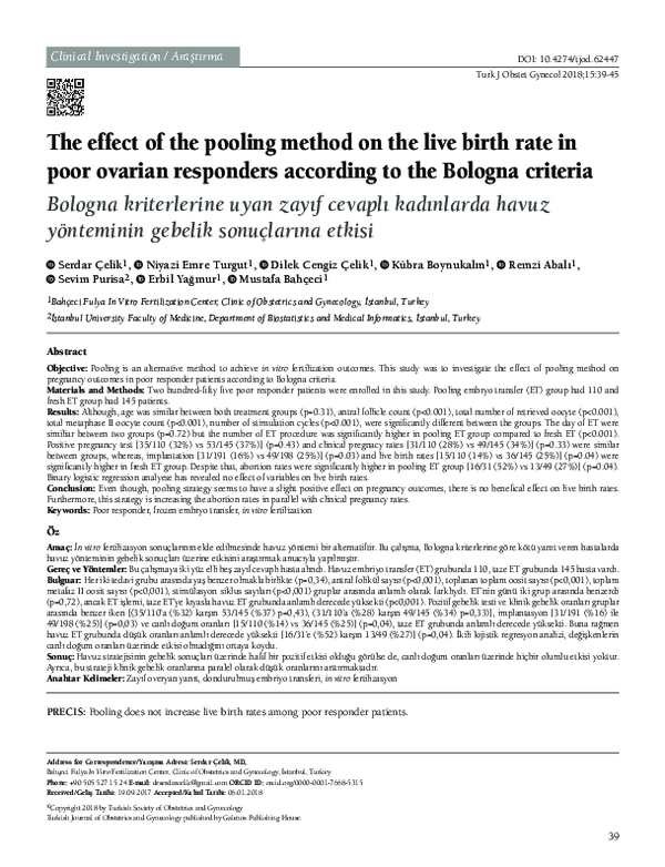 (PDF) The effect of the pooling method on the live birth rate in poor ...