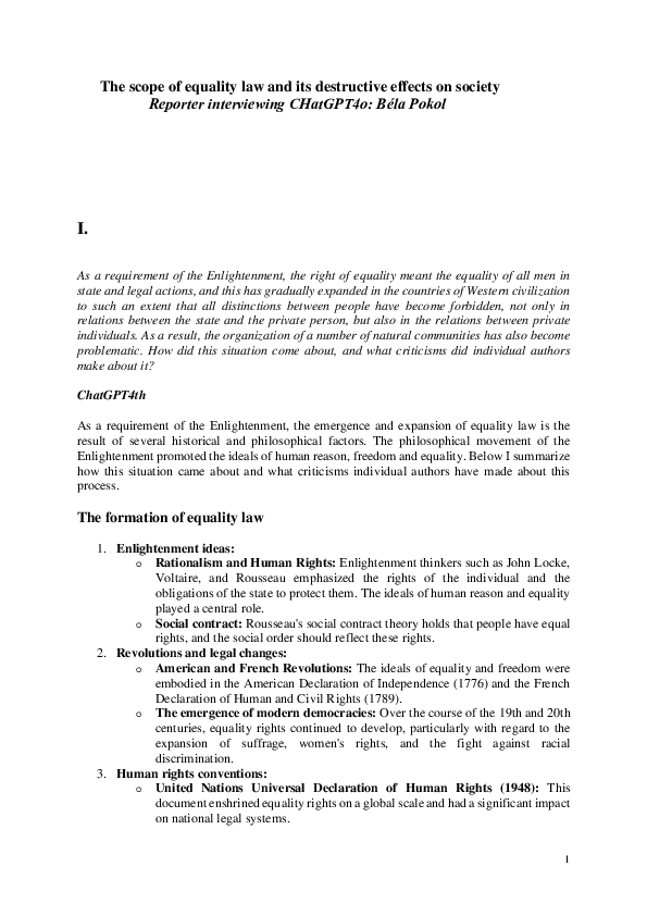 (PDF) The scope of equality law and its destructive effects on society