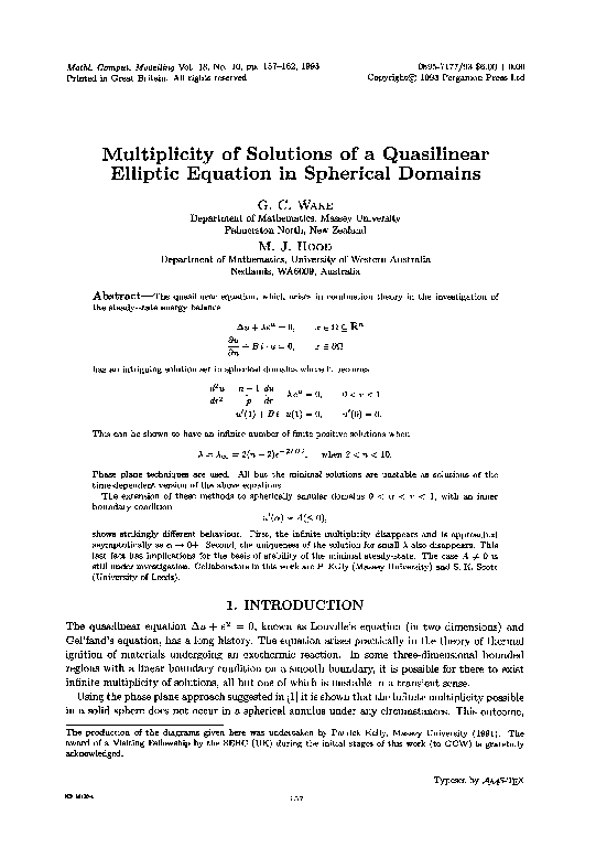 (PDF) Multiplicity of solutions of a quasilinear elliptic equation in ...