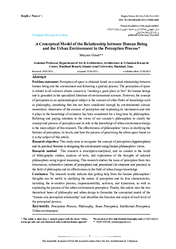 (PDF) A Conceptual Model of the Relationship between Human Being and ...