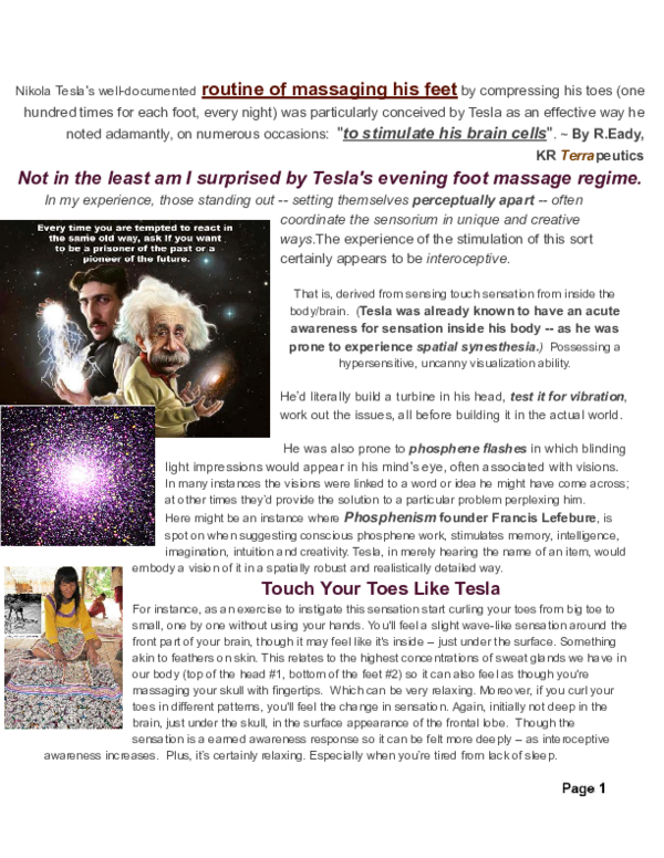 (PDF) Nikola Tesla's Foot Massage Phosphene Routine