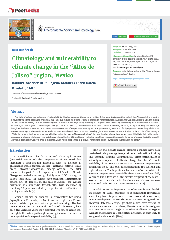 (PDF) Climatology and vulnerability to climate change in the “Altos de ...
