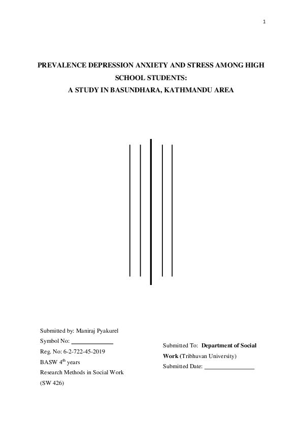 (PDF) PREVALENCE DEPRESSION ANXIETY AND STRESS AMONG HIGH SCHOOL STUDENTS: