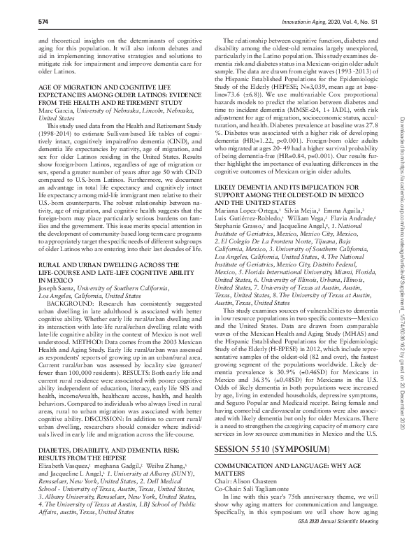 (PDF) Likely Dementia and Its Implication for Support Among the Oldest ...