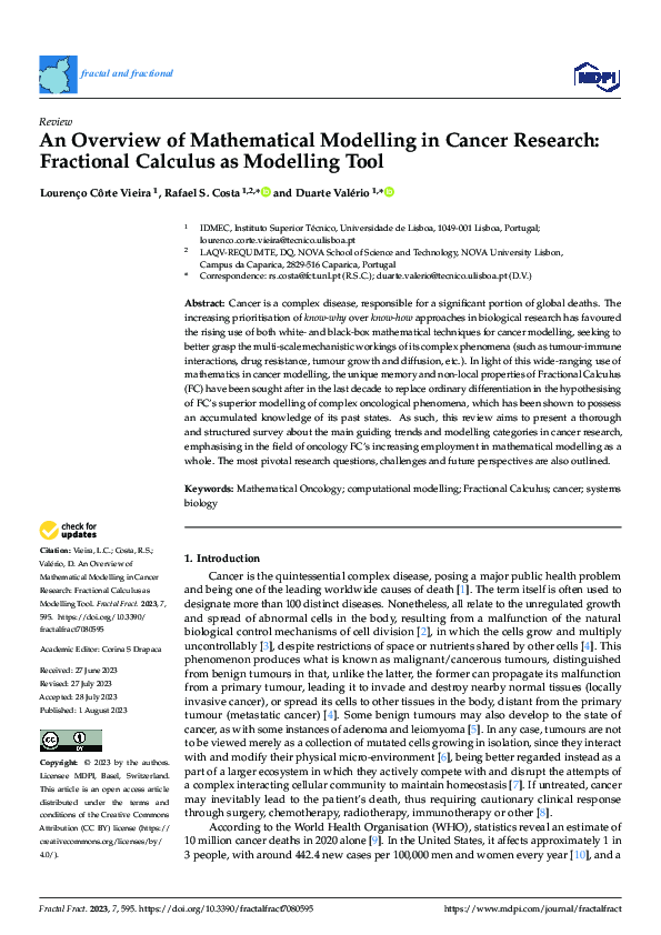 (PDF) An Overview of Mathematical Modelling in Cancer Research ...