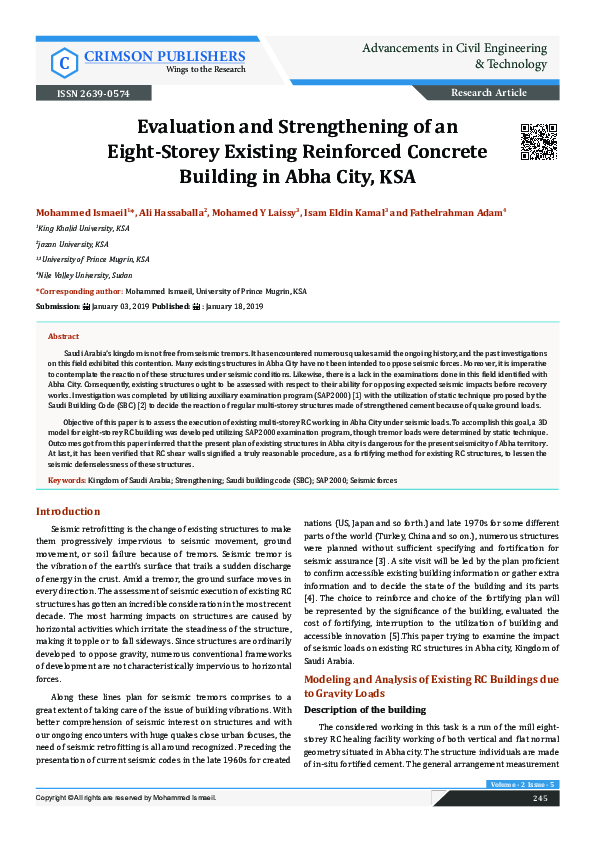 (PDF) Evaluation and Strengthening of an Eight-Storey Existing ...