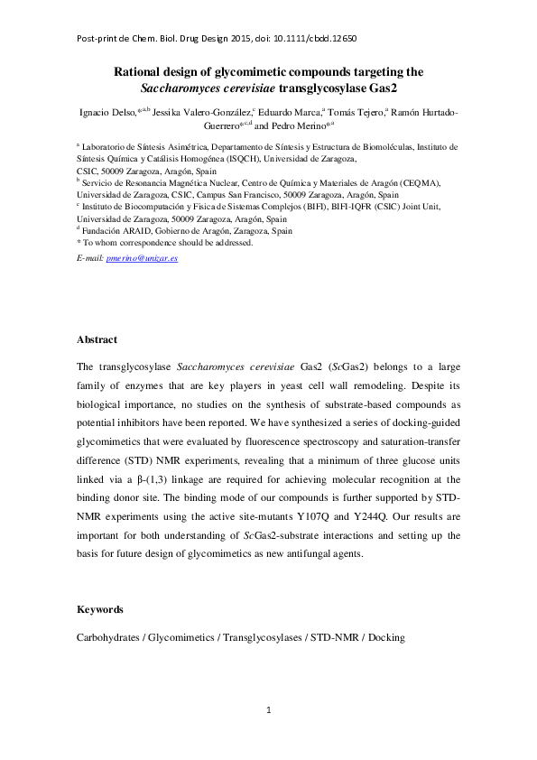 (PDF) Rational Design of Glycomimetic Compounds Targeting the ...