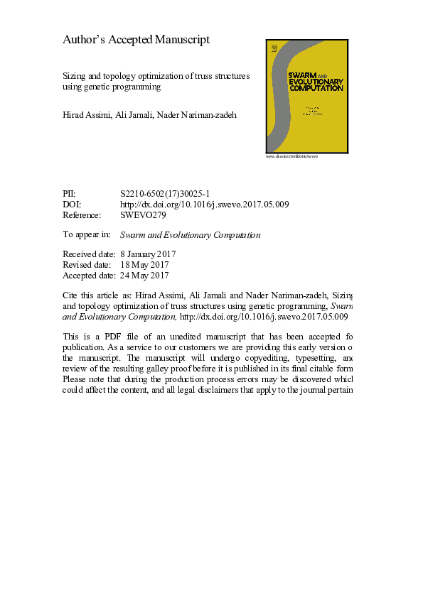 (PDF) Sizing and topology optimization of truss structures using ...
