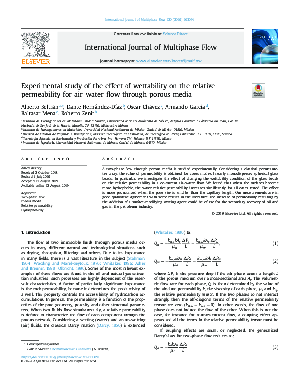 (PDF) Experimental study of the effect of wettability on the relative ...
