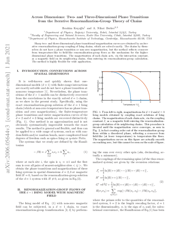(PDF) Across dimensions: Two- and three-dimensional phase transitions ...
