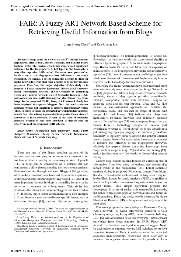 (PDF) FAIR: A Fuzzy ART Network Based Scheme for Retrieving Useful ...
