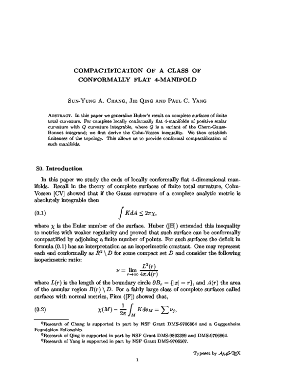 (PDF) Compactification of a class of conformally flat 4-manifold