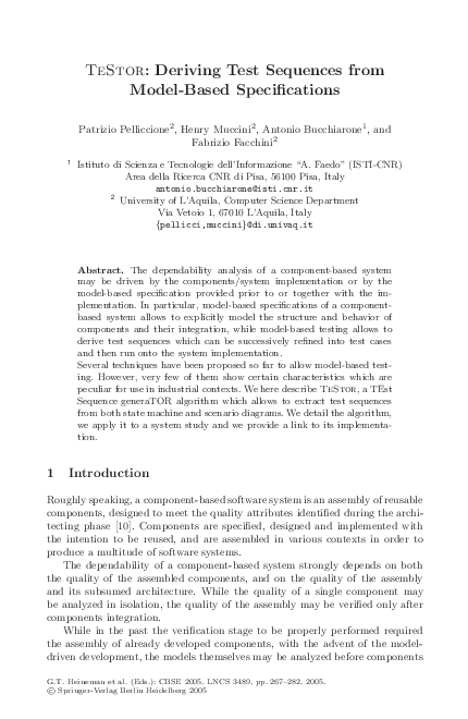 (PDF) TeStor: Deriving Test Sequences from Model-Based Specifications