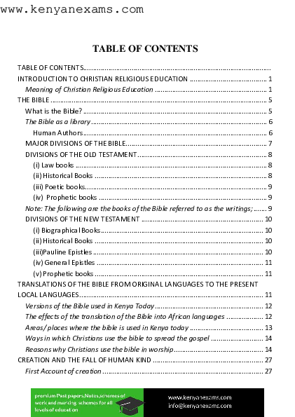 (PDF) CRE - FORM ONE | Jerome Gyakie - Academia.edu