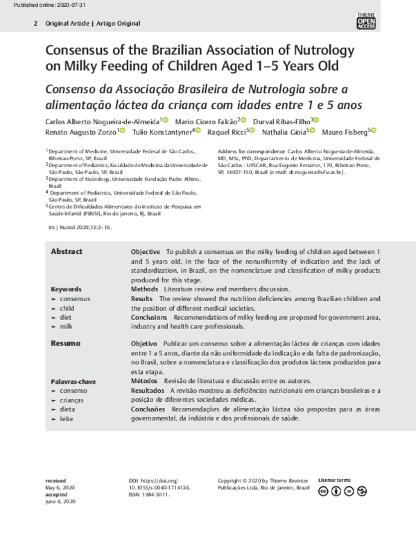 (PDF) Consensus of the Brazilian Association of Nutrology on diagnosis ...