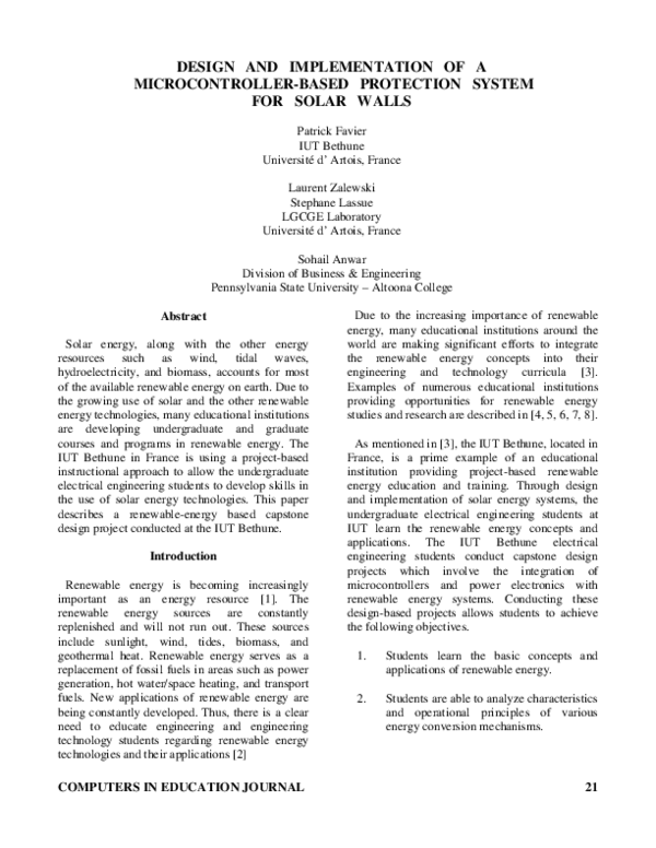 (PDF) Design and implementation of a microcontroller-based protection ...