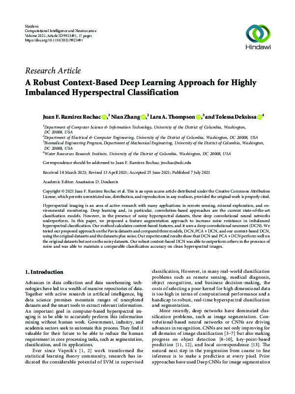 (PDF) A Robust Context-Based Deep Learning Approach for Highly ...