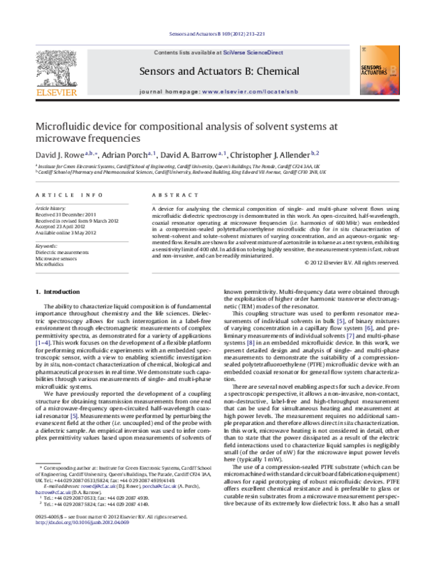 (PDF) Microfluidic device for compositional analysis of solvent systems ...