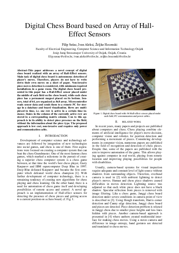 (PDF) Digital chess board based on array of Hall-Effect sensors