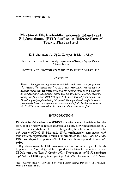 (PDF) Managanese ethylenebisdithiocarbamate (Maneb) and ...