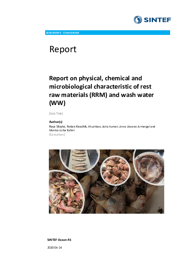 (PDF) Report on physical, chemical and microbiological characteristic ...