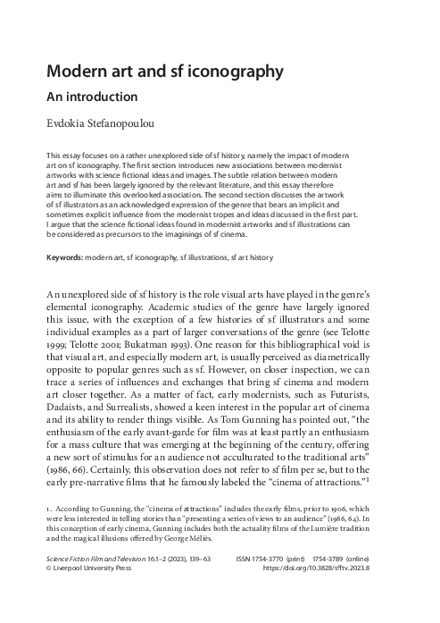 (PDF) Modern art and sf iconography: An introduction