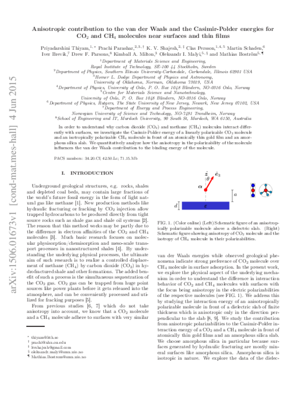 (PDF) Anisotropic contribution to the van der Waals and the Casimir ...