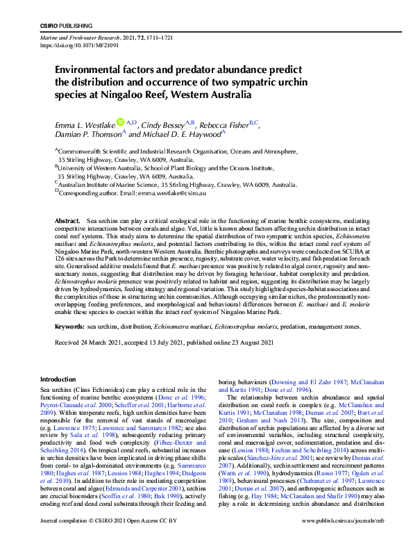(PDF) Environmental factors and predator abundance predict the ...