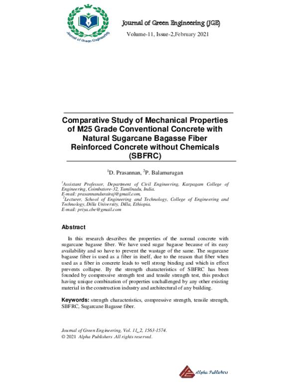 (PDF) Comparative Study of Mechanical Properties of M25 Grade ...