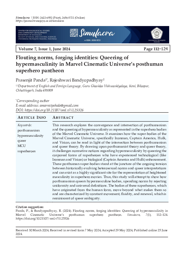 (PDF) Flouting norms, forging identities: Queering of hypermasculinity ...