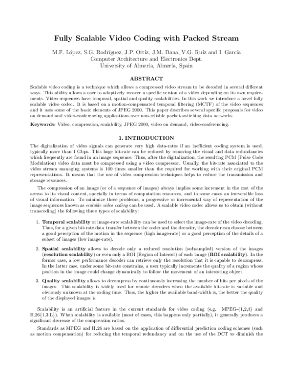 (PDF) Fully scalable video coding with packed stream